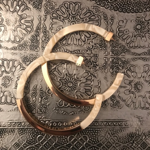 Hoop Earrings with Gold Accent - Picture 8 of 8